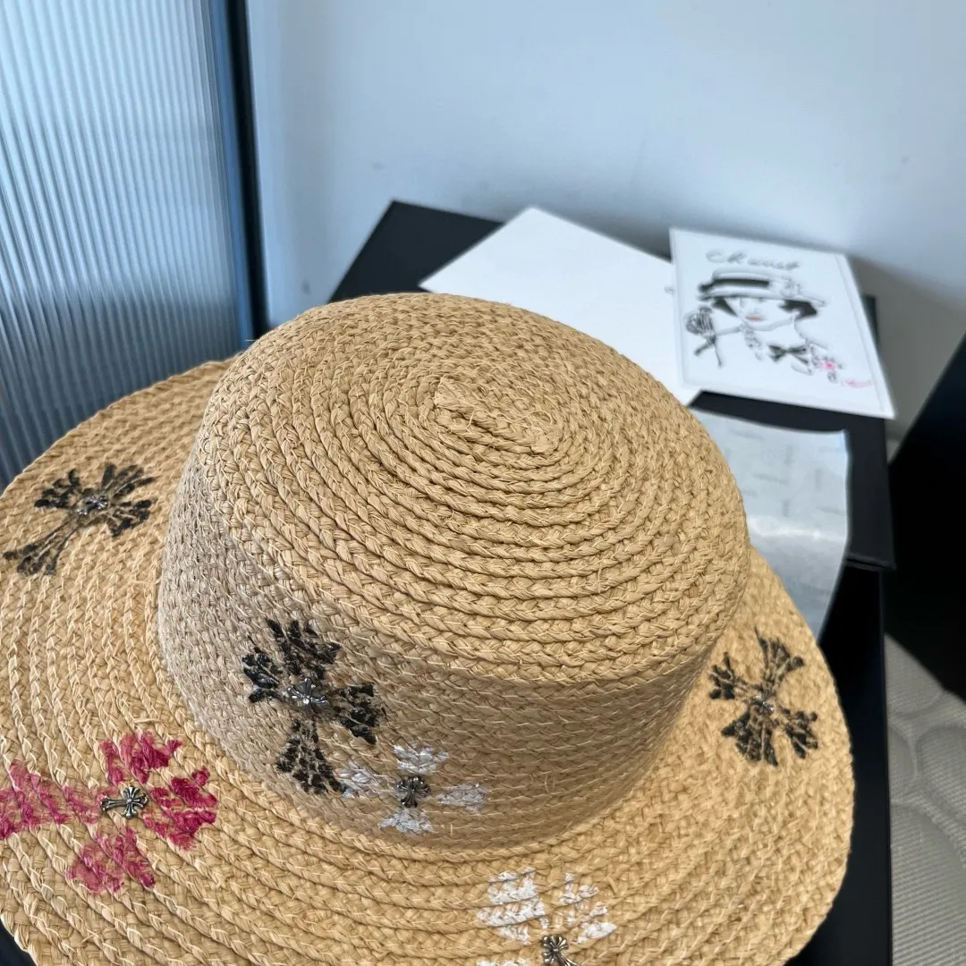 💰150¥ Crow's raffia sun hat, a must-have for summer outings, head circumference 57cm